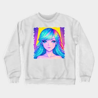 Beautiful young woman girl Crewneck Sweatshirt